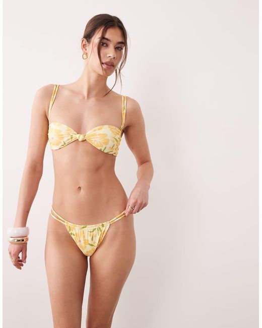 Wild Lovers Yellow Sundance Floral Bikini Bottom
