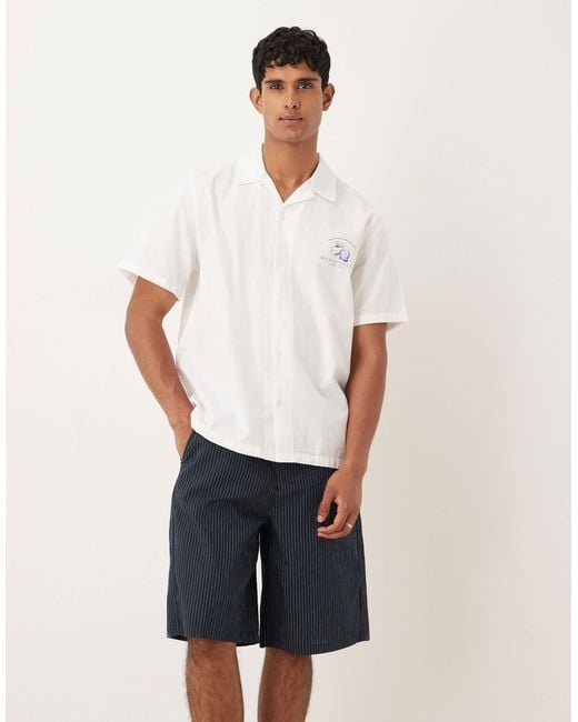 ASOS White Long Length Pull On Shorts for men