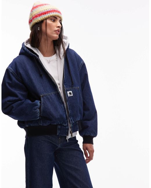 Carhartt Blue Active Og Fur Lined Jacket