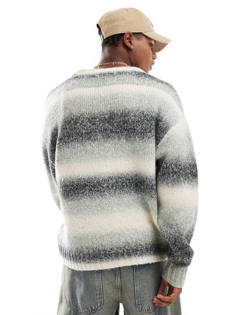 Cotton On Cotton on – strickjacke mit kastiger passform und farbverlauf in Gray für Herren