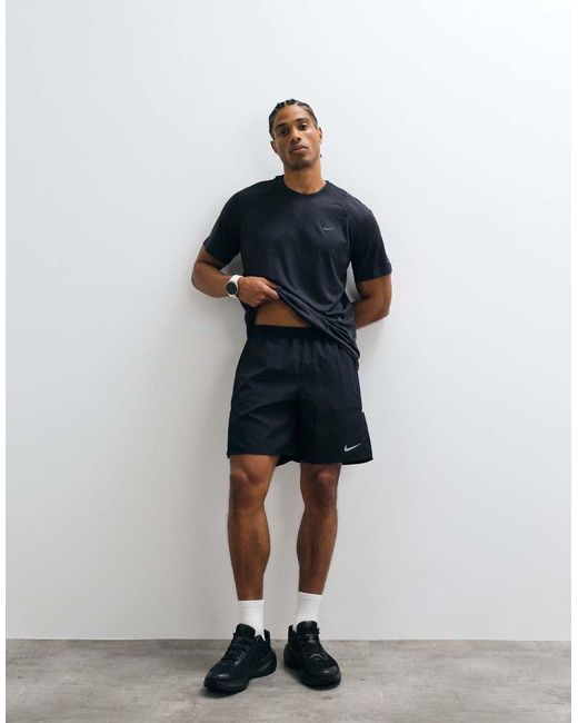 Nike Blue Miler Dri-fit 7 Inch Shorts for men