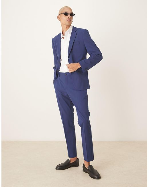 SELECTED Blue Slim Suit Trouser for men