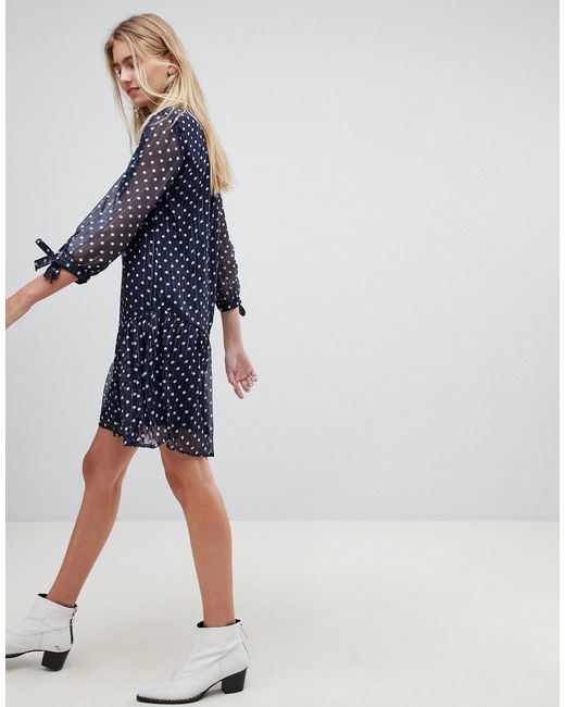 spotty shift dress