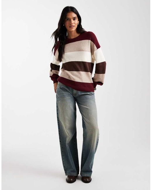 ONLY Multicolor Drop Shoulder Knit Sweater