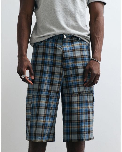Collusion White Cargo Shorts for men