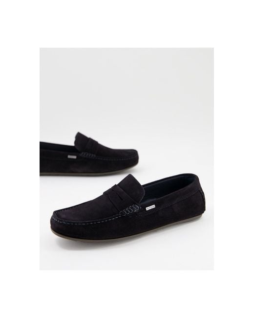 Tommy Hilfiger Classic Suede Penny Loafers in Navy (Blue) for Men | Lyst  Australia