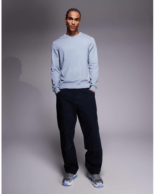 Pull ras River Island pour homme en coloris Blue