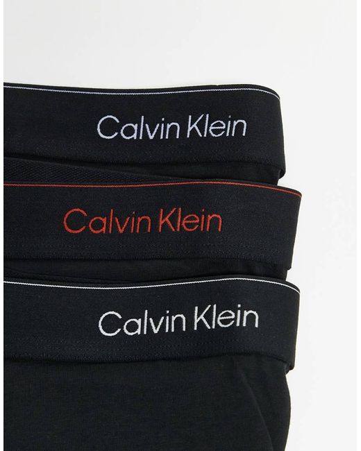 Calvin Klein Black Icon Cotton Stretch 3 Pack Boxer Briefs for men