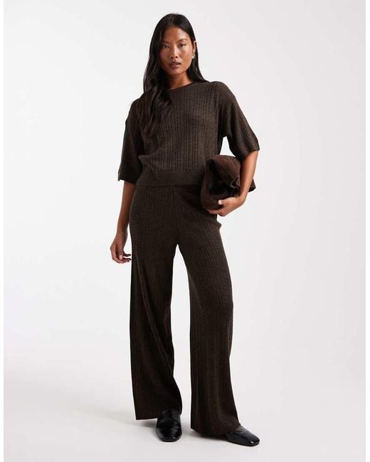 Only Petite Black Knitted Top Co-Ord