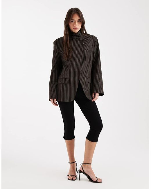 ASOS Black Wrap Front Oversized Blazer