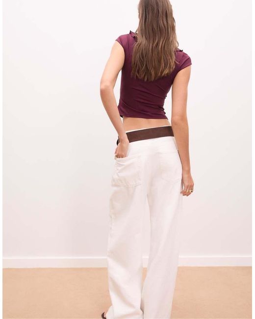 Top di Stradivarius in Purple