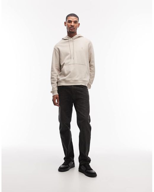 AllSaints Natural Asher Logo Hoodie for men
