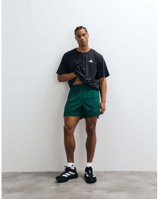Adidas Originals Green Adidas Training D4t Shorts for men