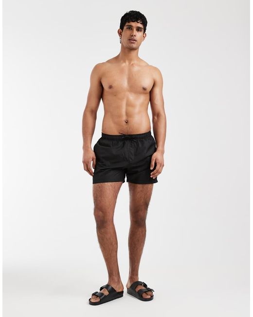 Brave Soul Black Swim Shorts for men