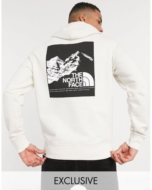 Sudadera blanca con capucha y estampado gráfico en la espalda exclusiva en asos The North Face de hombre de color White