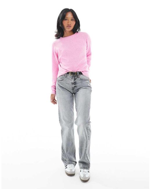 Vero Moda Pink Round Neck Knit Sweater