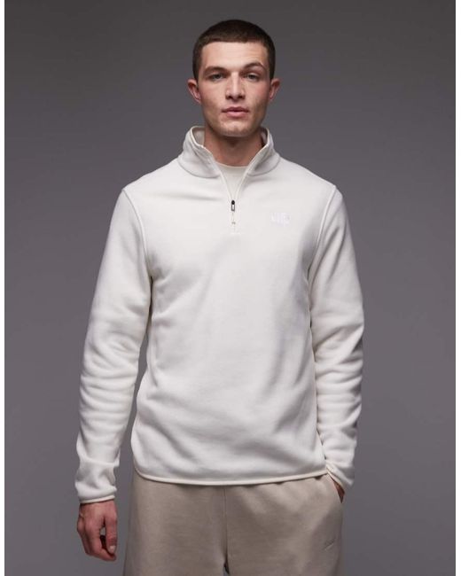 The North Face Gray Glacier 100 1/4 Zip Fleece for men
