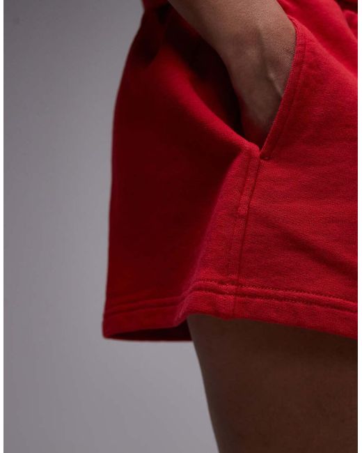 Pantalones Cortos Rojos De Estilo Deportivo Sin Cierres De Algodón Puro De ARKET de color Red
