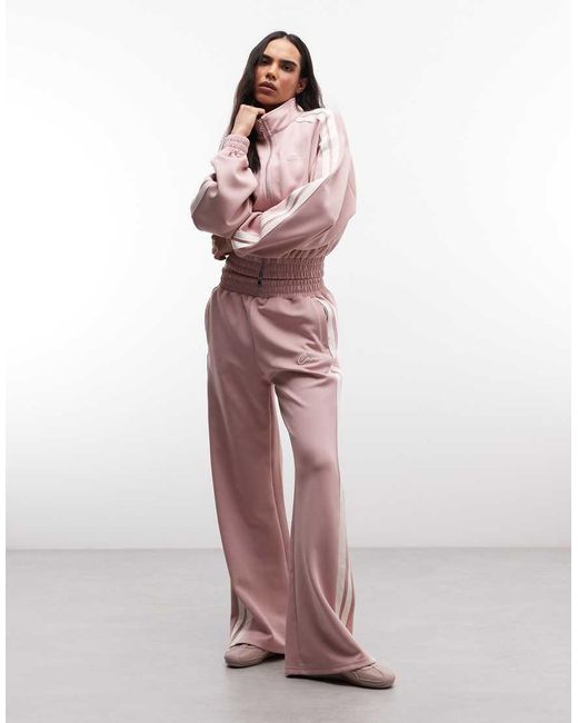 CERNUCCI Pink Funnel Neck Cropped Double-zip Jacket With Sleeve Taping