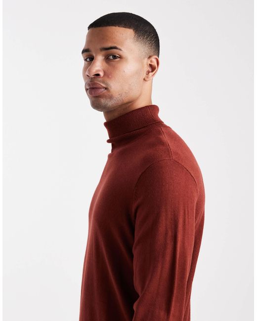 Threadbare – rollkragenpullover in Red für Herren