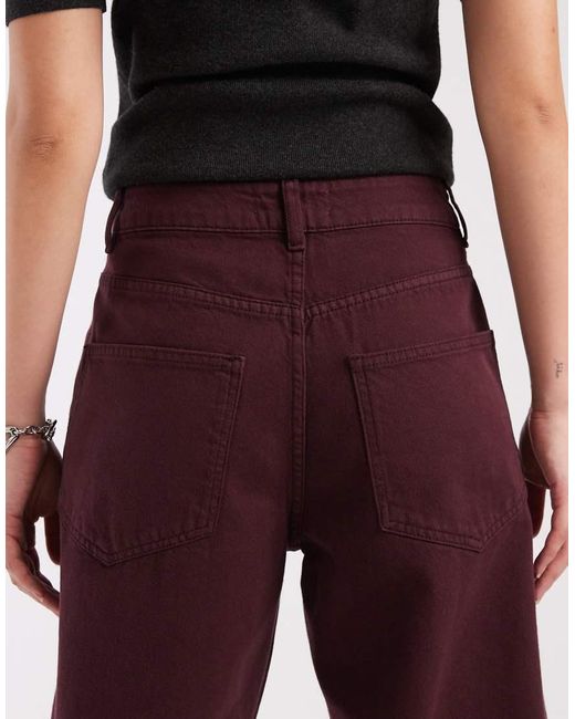 ASOS Red Slim Barrel Jeans