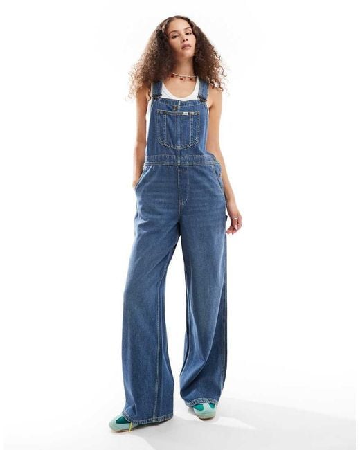 Lee Jeans Blue Loose Fit Dungarees