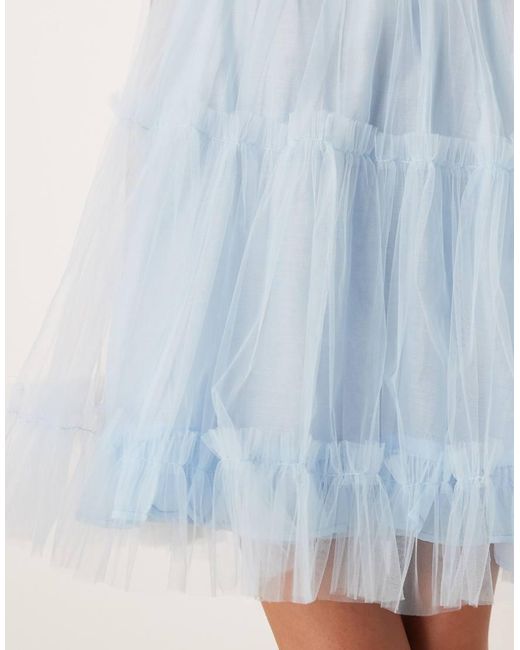 Sister Jane Blue Tulle Cami Babydoll Mini Dress