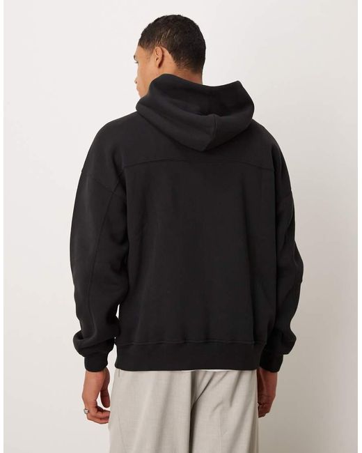 Abercrombie & Fitch Black Chest Logo Front Pocket Hoodie for men