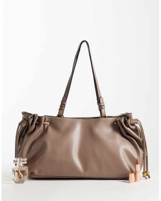 ASOS Brown Drawstring Tote Bag
