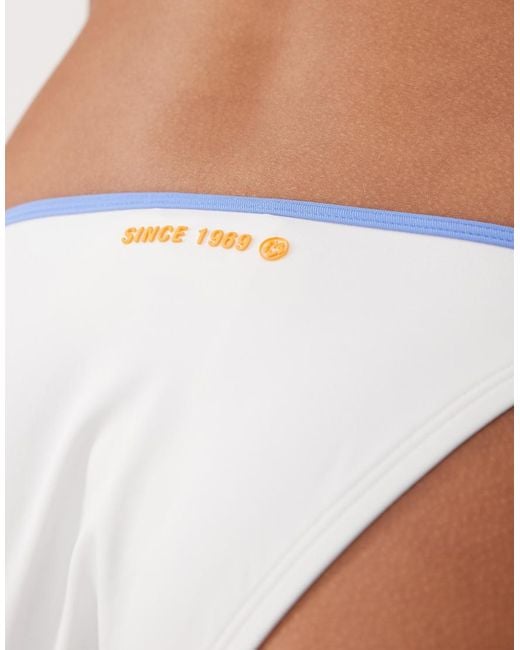 Rip Curl Brown Rip Curl Contrast Trim Tieside Bikini Bottom