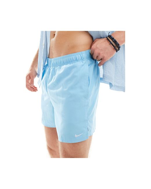 Nike White Essential 5 Inch Volley Swim Shorts for men