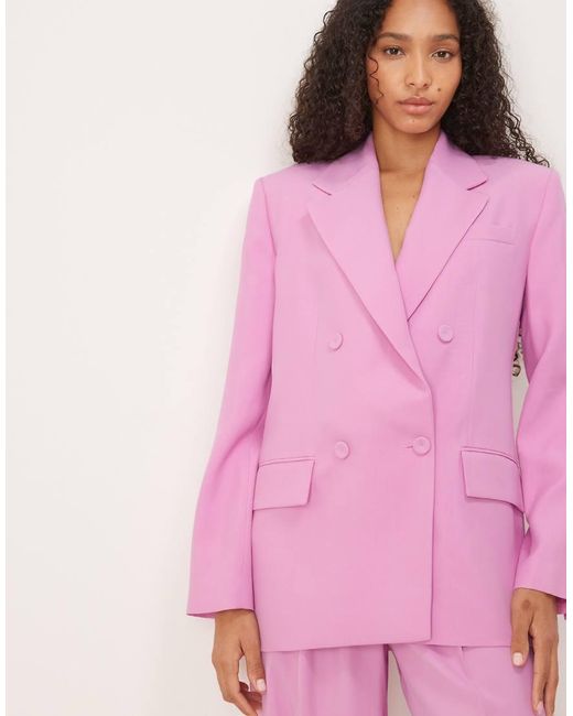 Blazer Chiaro di Mango in Pink