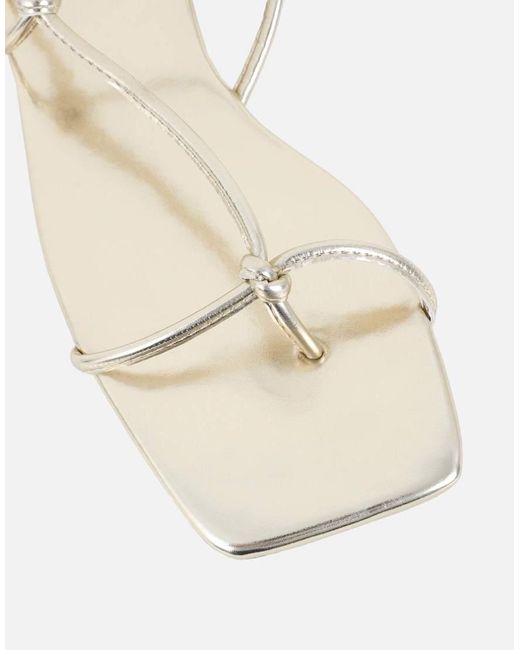SIMMI Natural Leana Strappy Flat Sandals