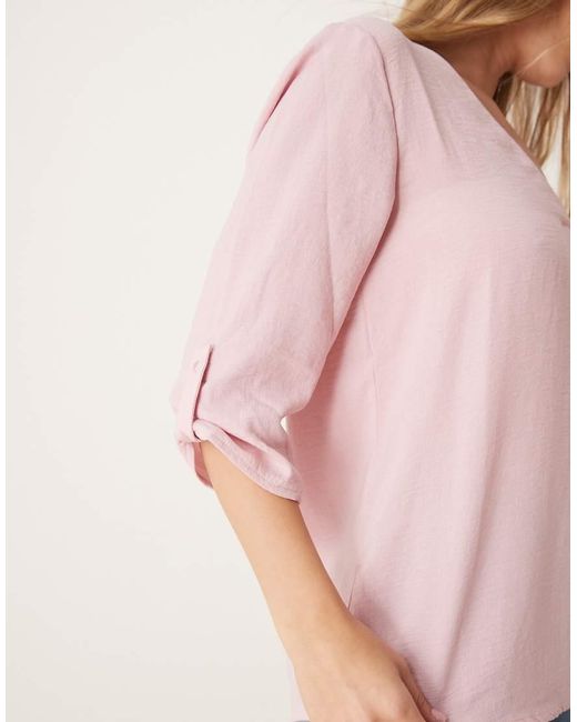 Jdy Pink V Neck Blouse