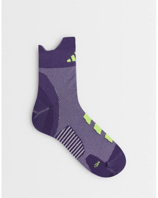 Adidas Originals Purple Adidas Running Adizero Socks for men