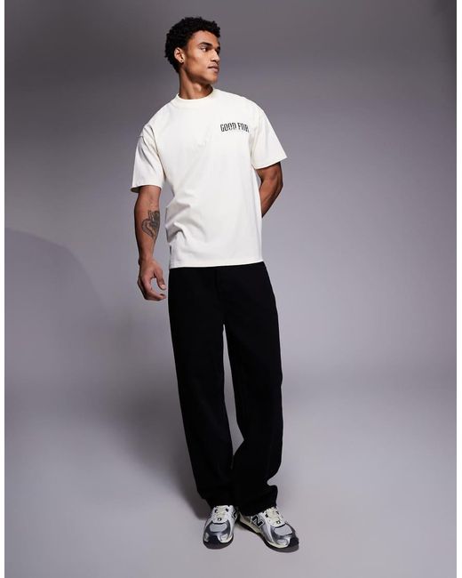 Good For Nothing Gray Oversized T-shirt for men
