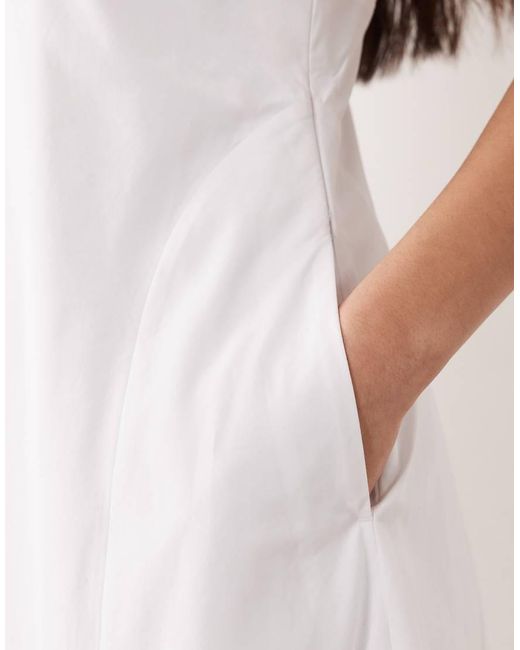 Calvin Klein Pink Cotton Poplin Midi Dress
