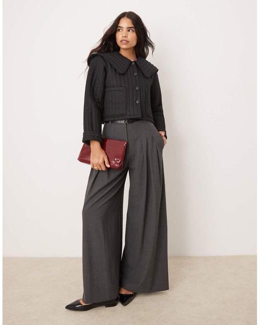 Giacca Trapuntata Nera Con Colletto di ASOS in Black