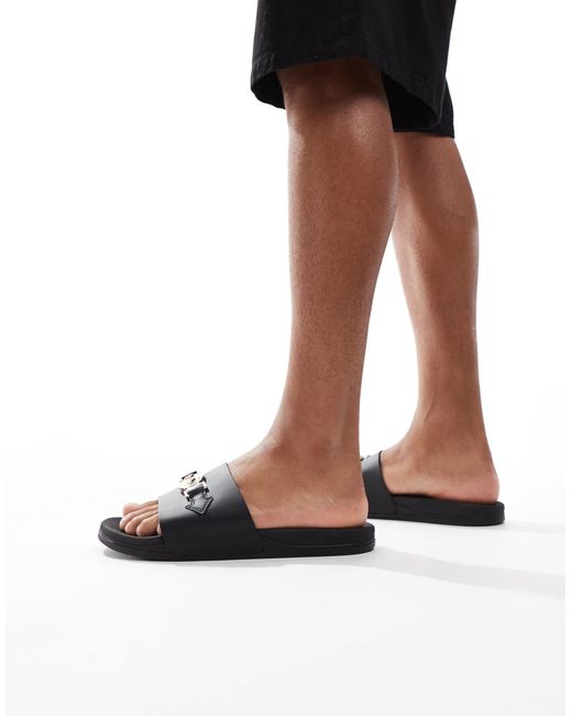 SEQWL White Ita Sandals With Buckle Stap for men