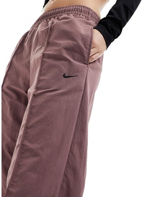 Nike Purple Trend Woven baggy Parachute Pants