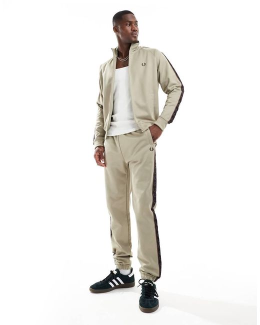 Fred Perry Metallic Co-Ord Contrast Taped Track Pants for men