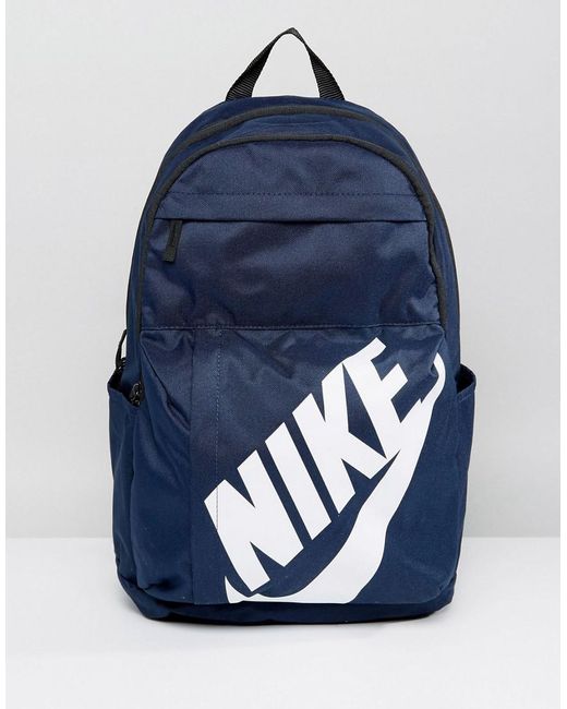 Nike Blue Nike Logo Backpack In Navy Ba5381-451 for men