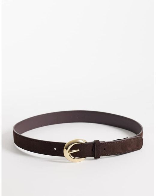 Mango Gray Classic 100% Sued Belt With Hardware