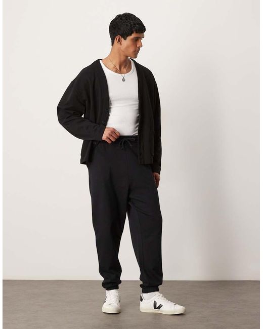 ASOS Black Essential Oversized Trackies for men