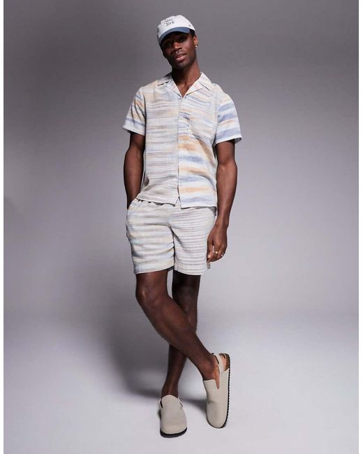 South Beach Multicolor Short Sleeve Beach Shirt for men