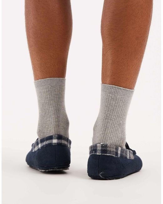 Threadbare – mokassin-hausschuhe in Blue für Herren