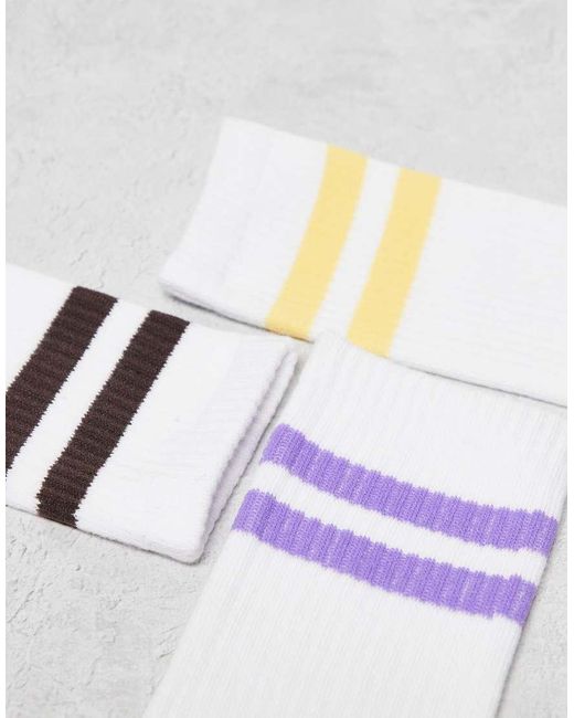 JJXX White 3 Pack Sport Socks