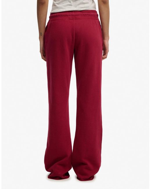Superdry Red Athletic Essentials Low Rise Flare Joggers