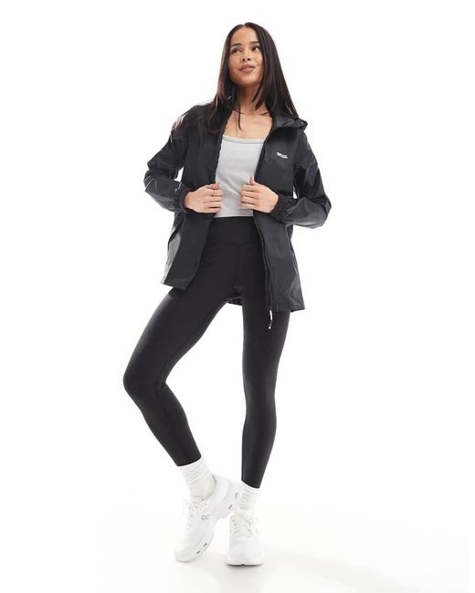 Regatta Black Pack-It Iii Waterproof Rainwear Jacket