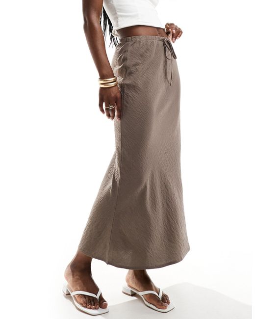 Falda midi con cordón ajustable New Look de color Brown
